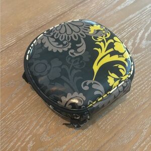 Vera Bradley Baroque Cosmetic Hygiene Make Up Bag |Hard Shell Handle Zipper